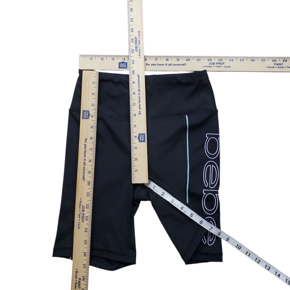 Bebe Sport Contour Aruba Bike Shorts Womens Small Black High Rise Cycling - Picture 6 of 9